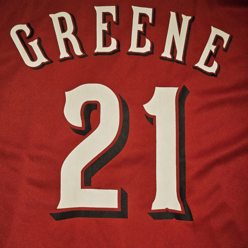 Cincinnati Reds Hunter Greene SGA button-up jersey